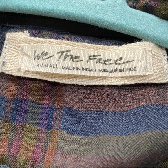 Free People dark plaid wrap too - Picture 6 of 7